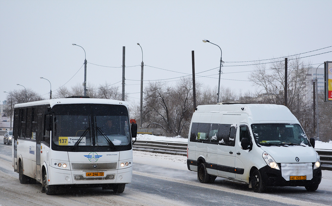 Тюменская область, ПАЗ-320412-05 "Вектор" № АР 246 72; Тюменская область, Renault Master № АЕ 455 72