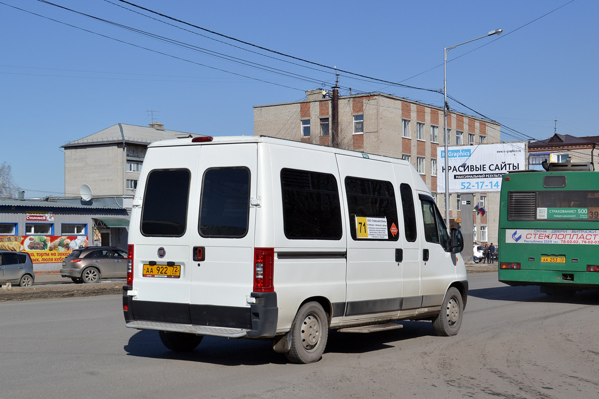 Тюменская область, FIAT Ducato 244 CSMMC, -RT № АА 922 72