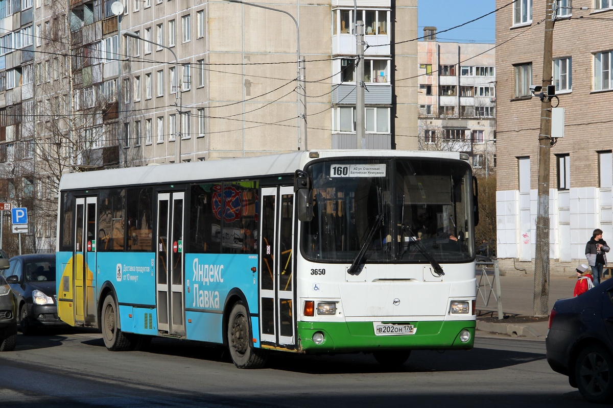 Санкт-Петербург, ЛиАЗ-5293.60 № 3650