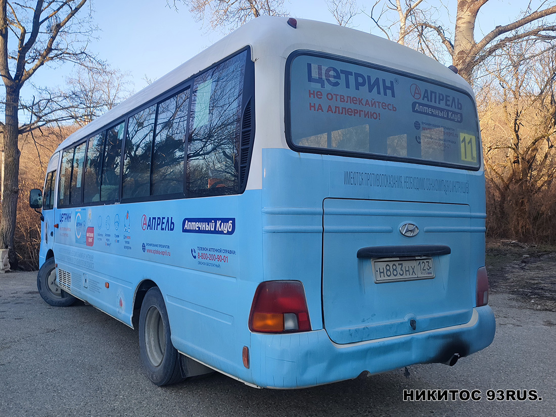 Krasnodar region, Hyundai County Kuzbass # Н 883 НХ 123