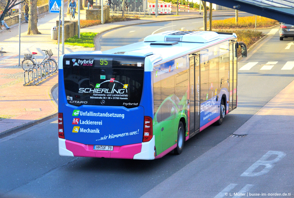 Нижняя Саксония, Mercedes-Benz Citaro C2 hybrid № 78