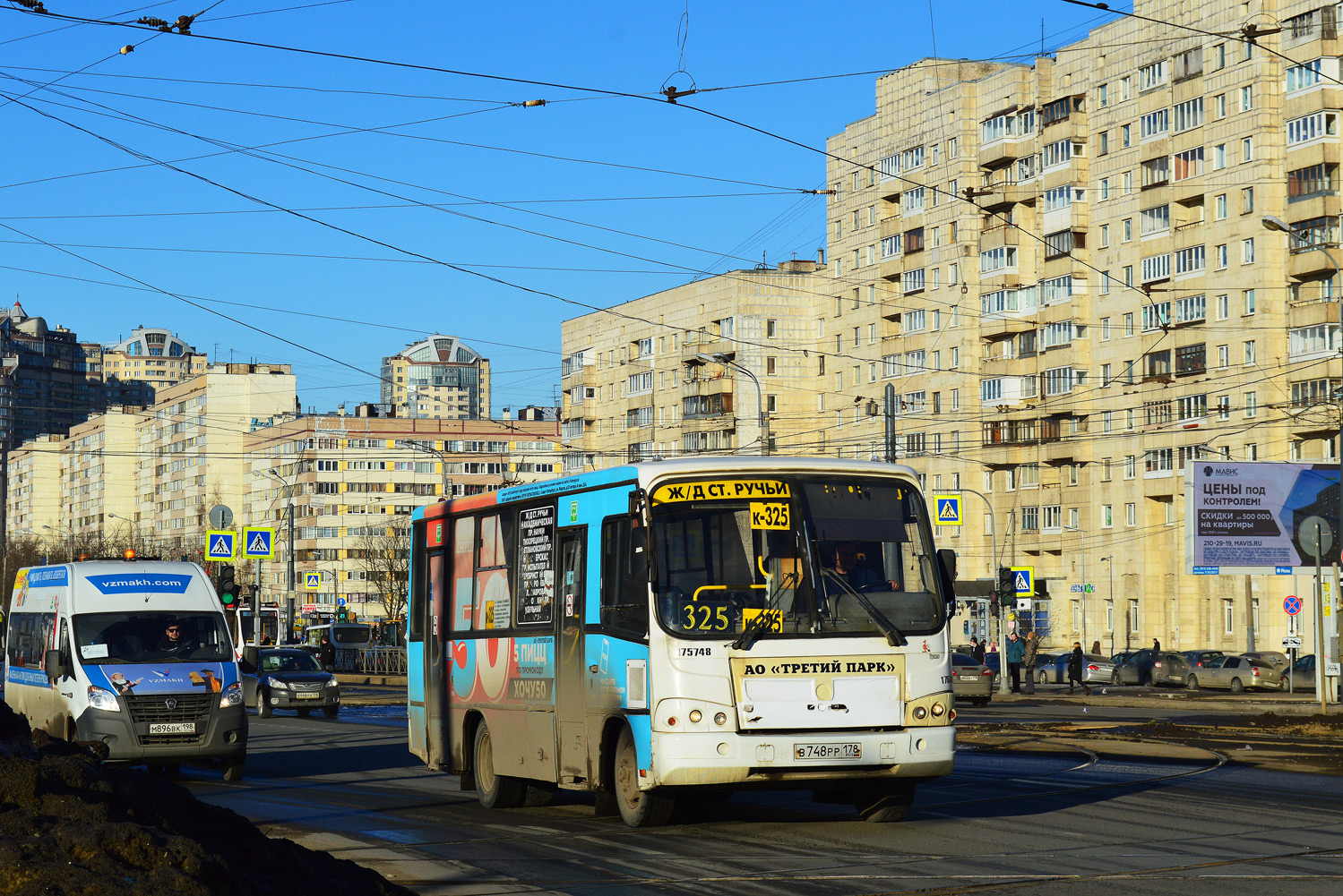 Санкт-Петербург, ПАЗ-320402-05 № В 748 РР 178