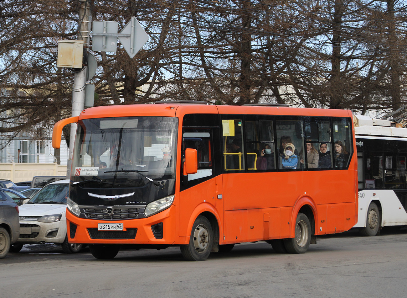 Kirov region, PAZ-320405-04 "Vector Next" Nr. О 316 РН 43