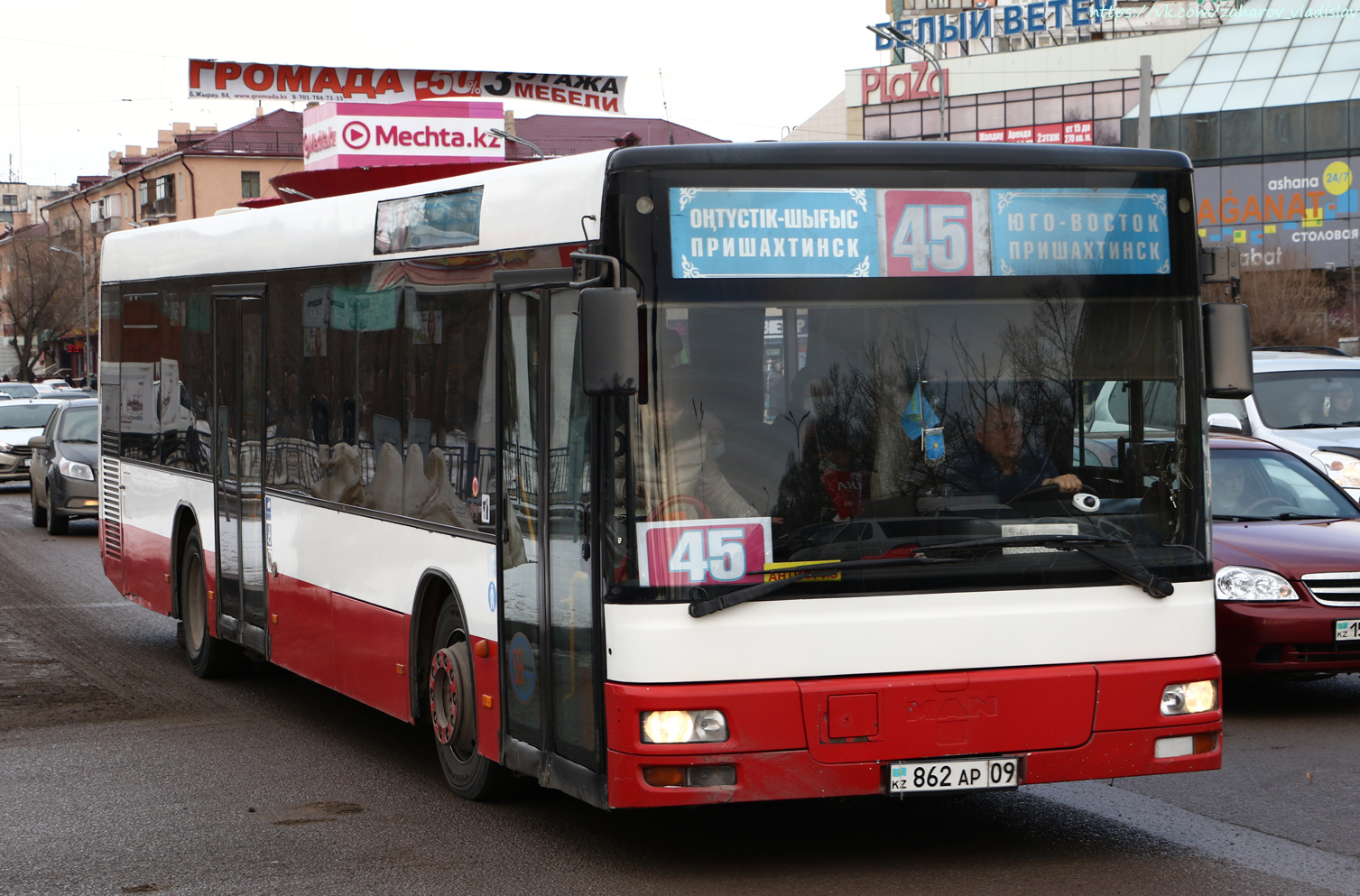 Карагандзінская вобласць, MAN A21 NL313 № 862 AP 09