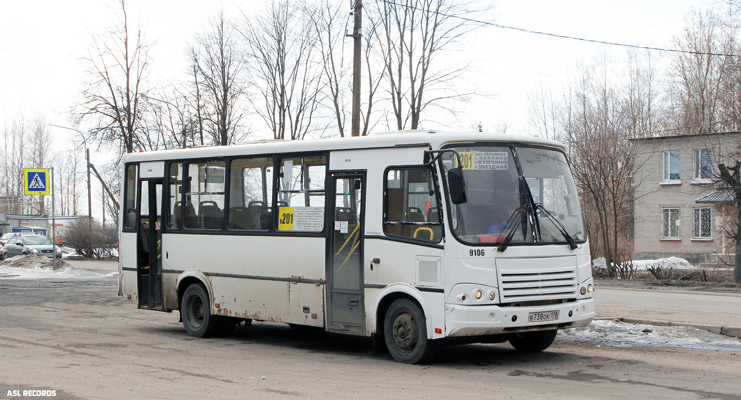 Санкт-Петербург, ПАЗ-320412-05 № 9106