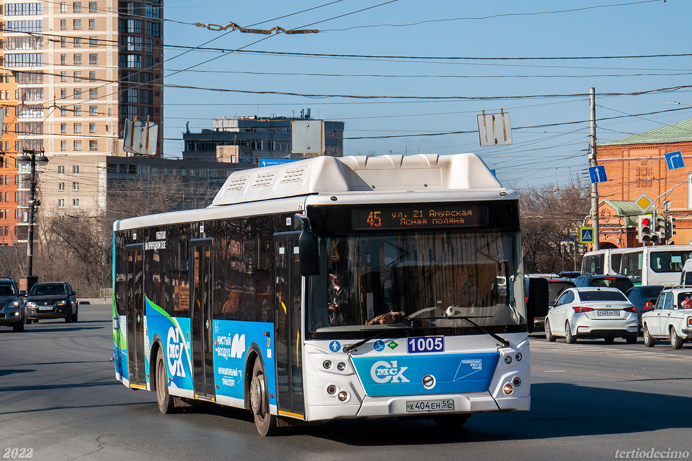 Omsk region, LiAZ-5292.67 (CNG) # 1005