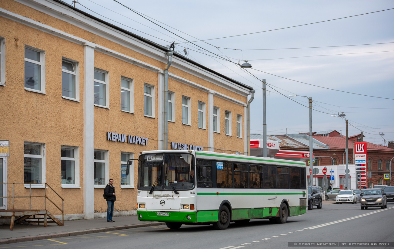 Санкт-Петербург, ЛиАЗ-5293.53 № 3597