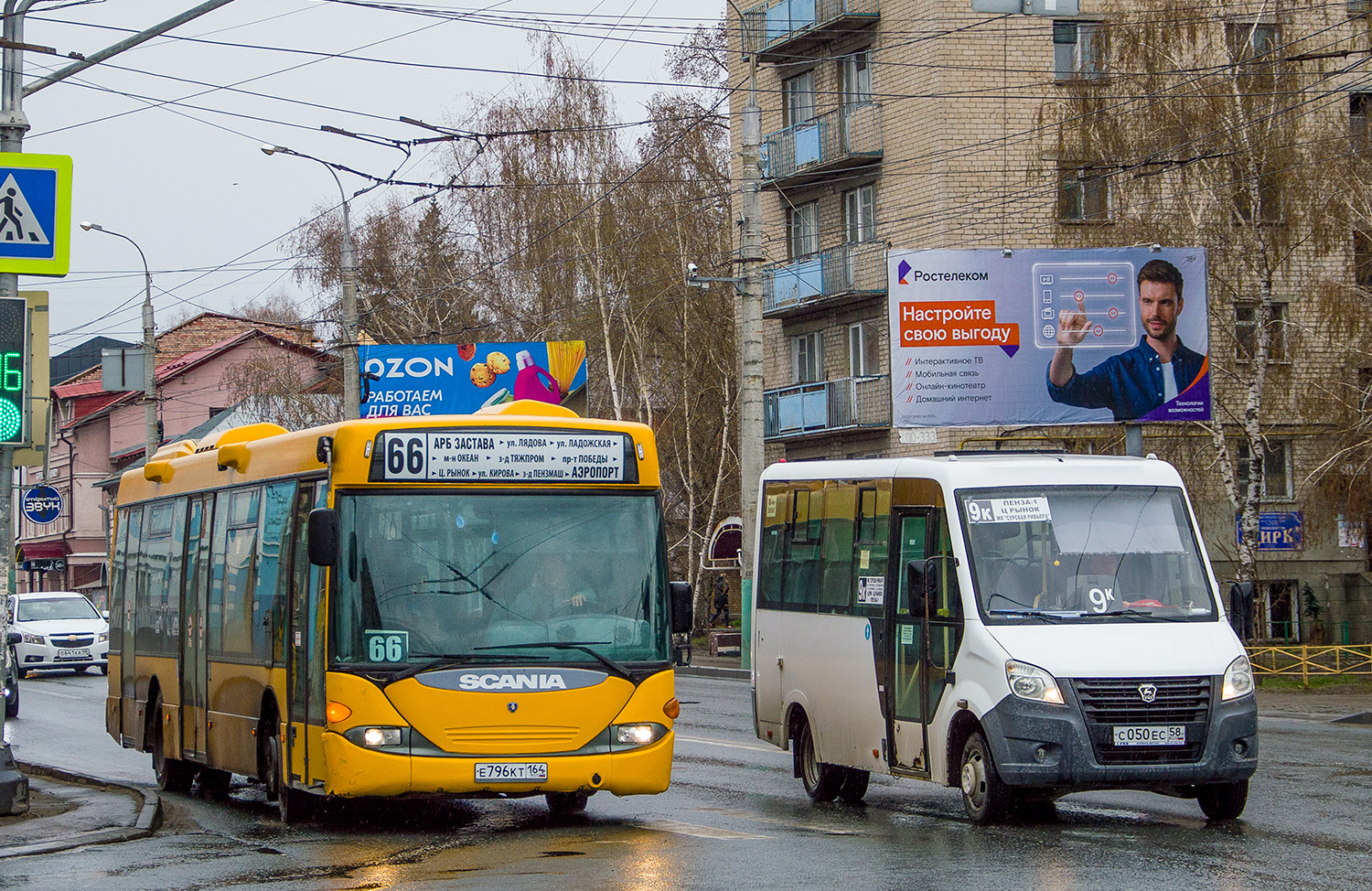 Пензенская область, Scania OmniLink I № Е 796 КТ 164; Пензенская область, ГАЗ-A64R42 Next № С 050 ЕС 58