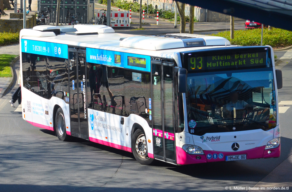 Нижняя Саксония, Mercedes-Benz Citaro C2 hybrid № 80