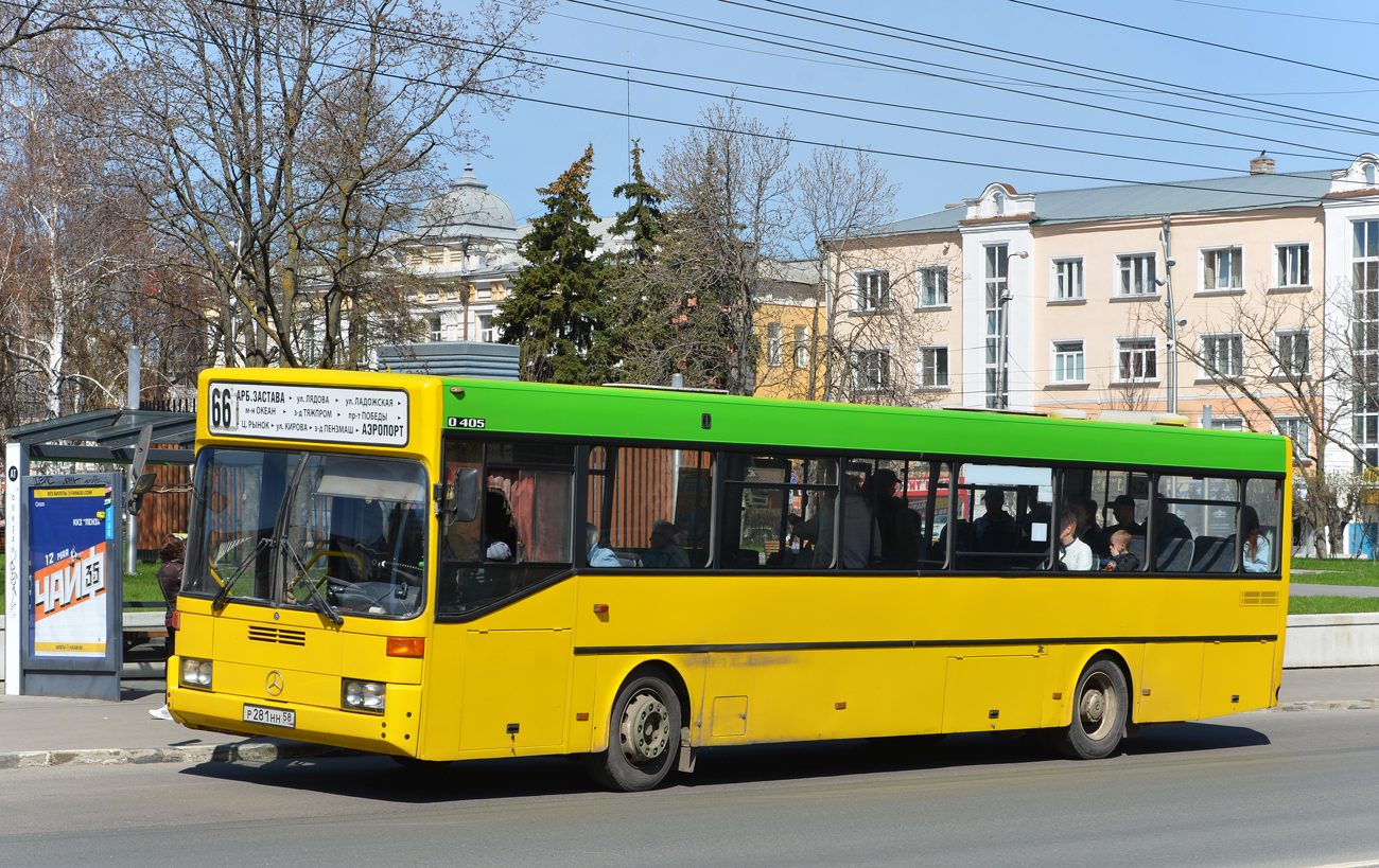 Пензенская область, Mercedes-Benz O405 № Р 281 НН 58