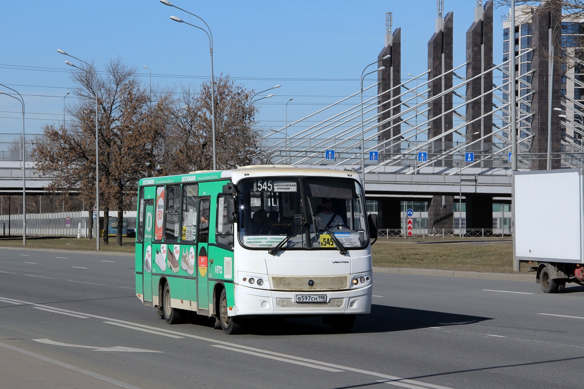 Санкт-Петербург, ПАЗ-320402-05 "Вектор" № В 597 СН 198