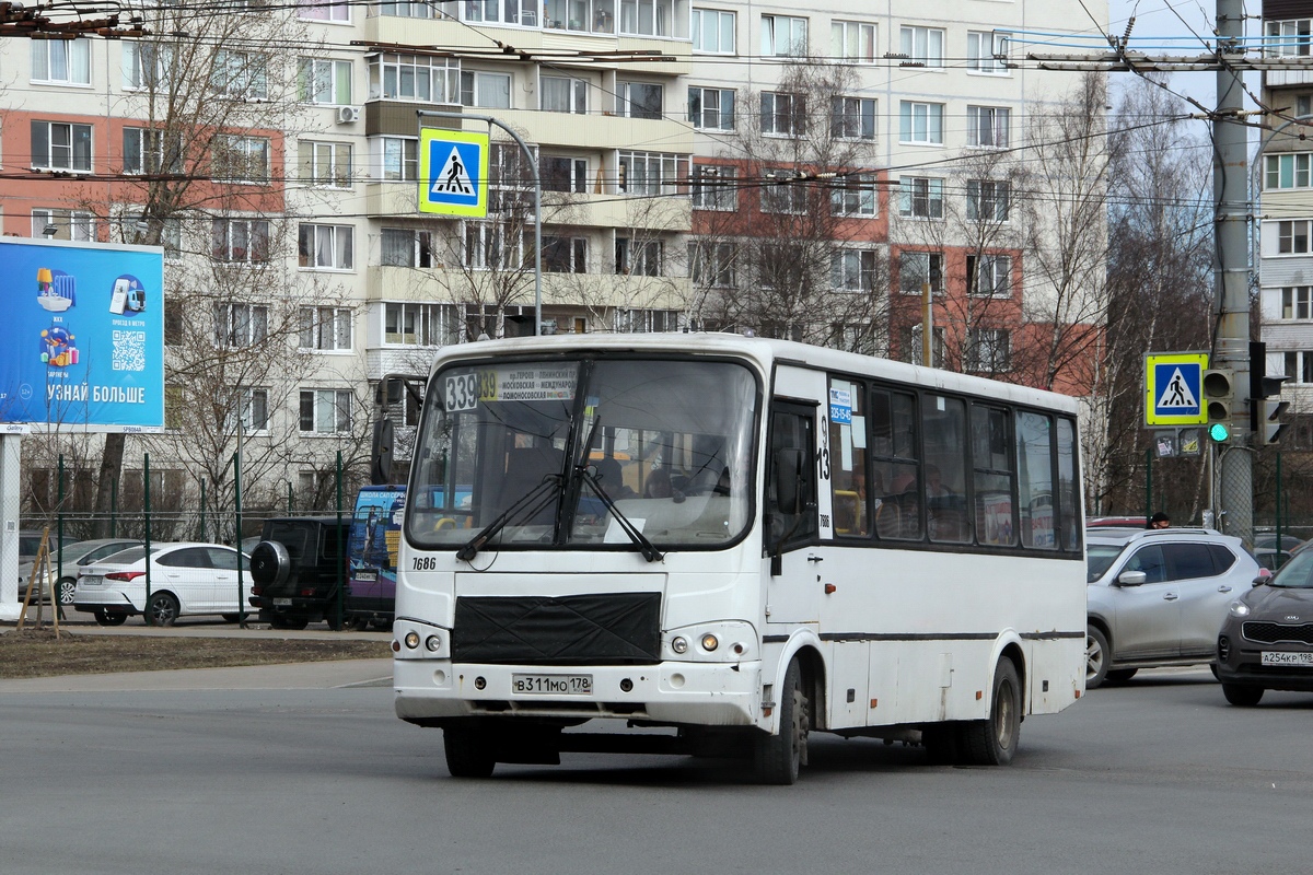 Санкт-Петербург, ПАЗ-320412-05 № 7686