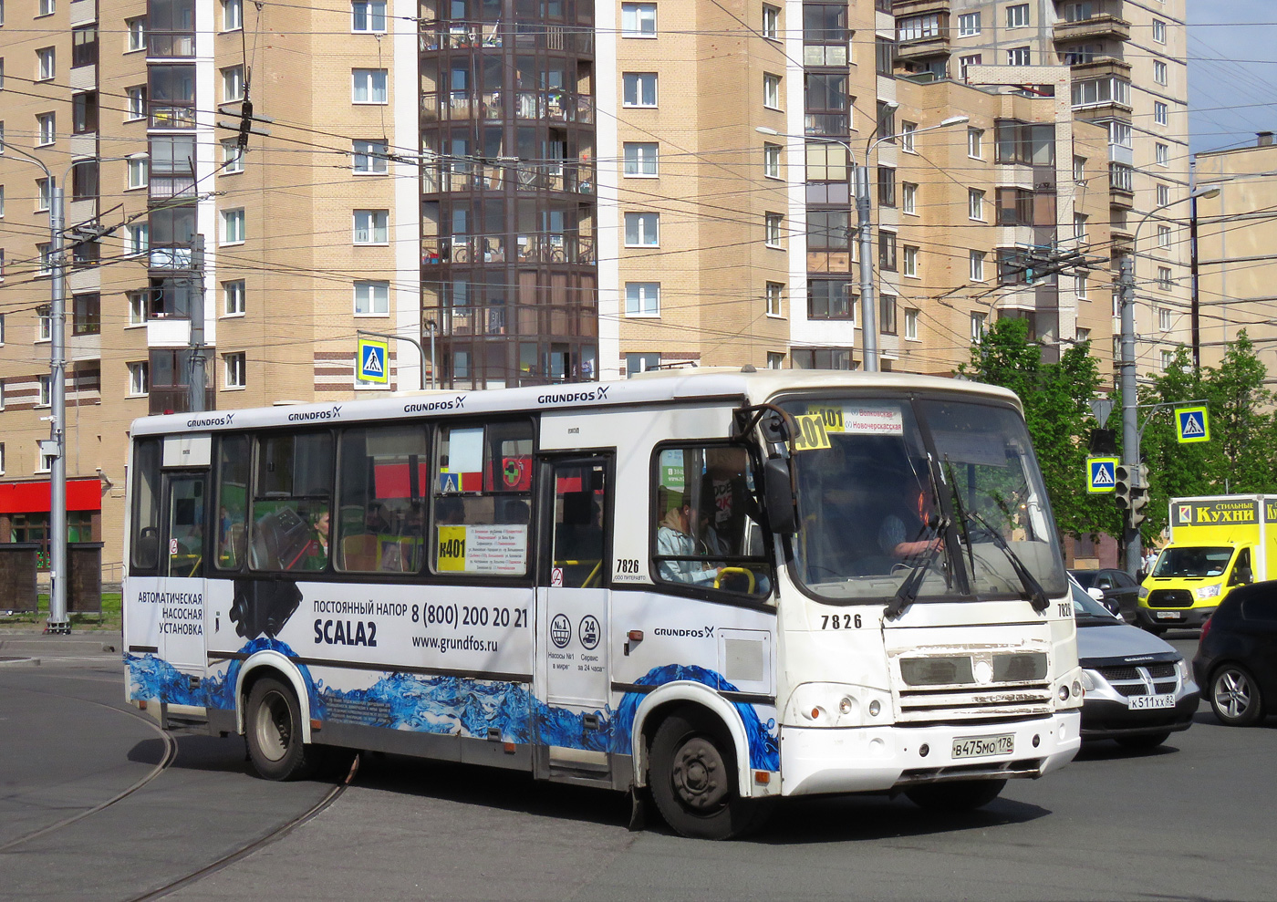 Санкт-Петербург, ПАЗ-320412-05 № 7826