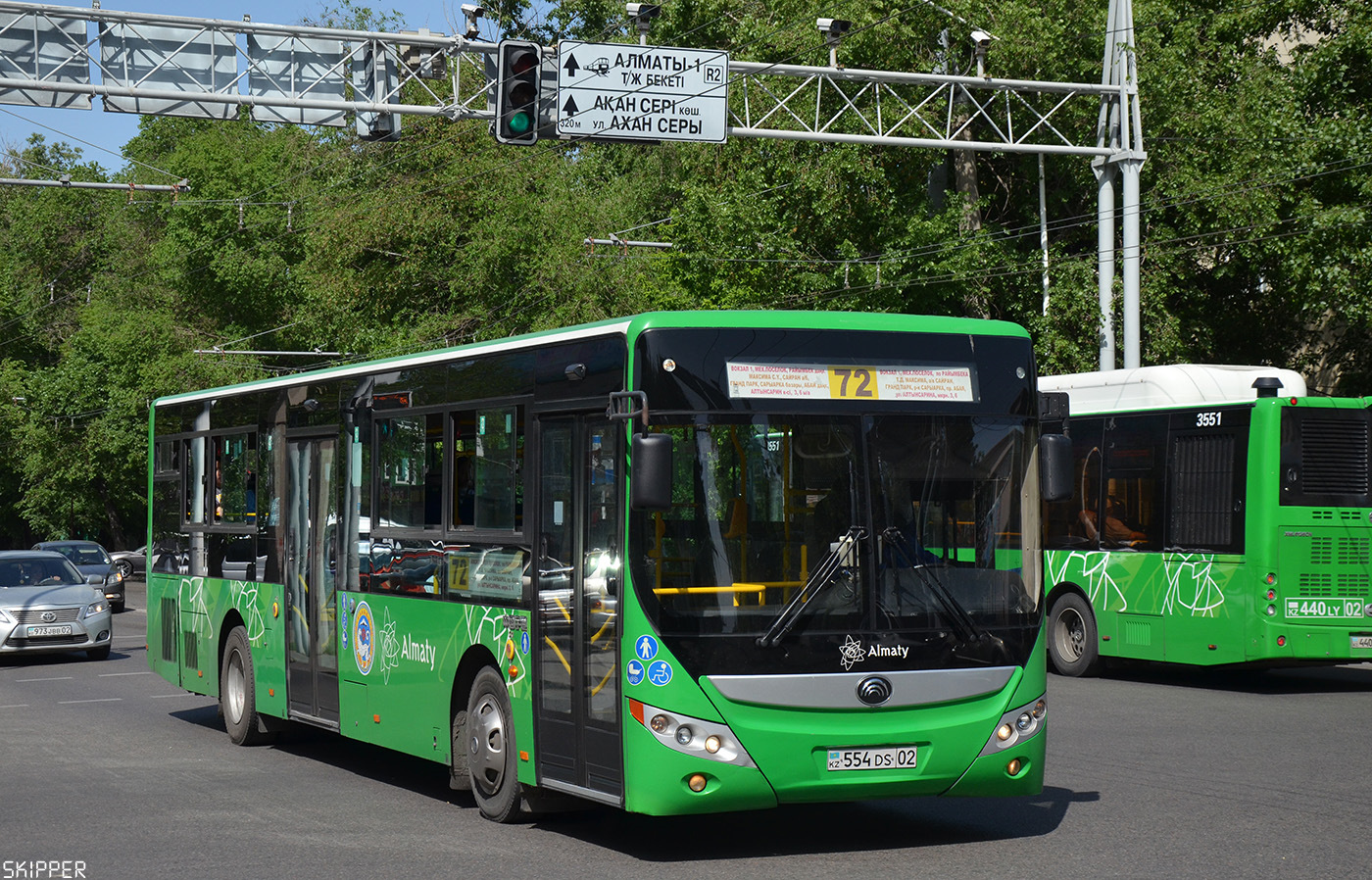 Алматы, Yutong ZK6118HGA № 554 DS 02