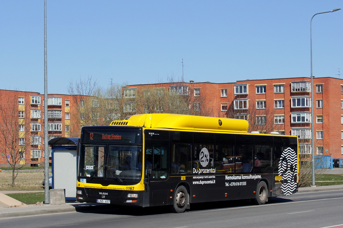 Литва, MAN A21 Lion's City NL243 CNG № 1167