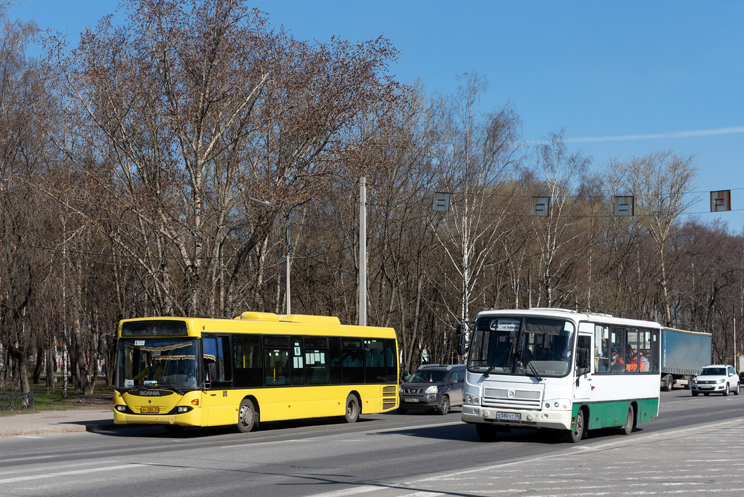 Вологодская область, Scania OmniLink I (Скания-Питер) № АК 088 35; Вологодская область, ПАЗ-320402-03 № О 580 НТ 58