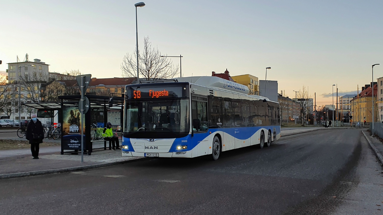 Швеция, MAN A44 Lion's City L LE NL313-15 CNG № 5020