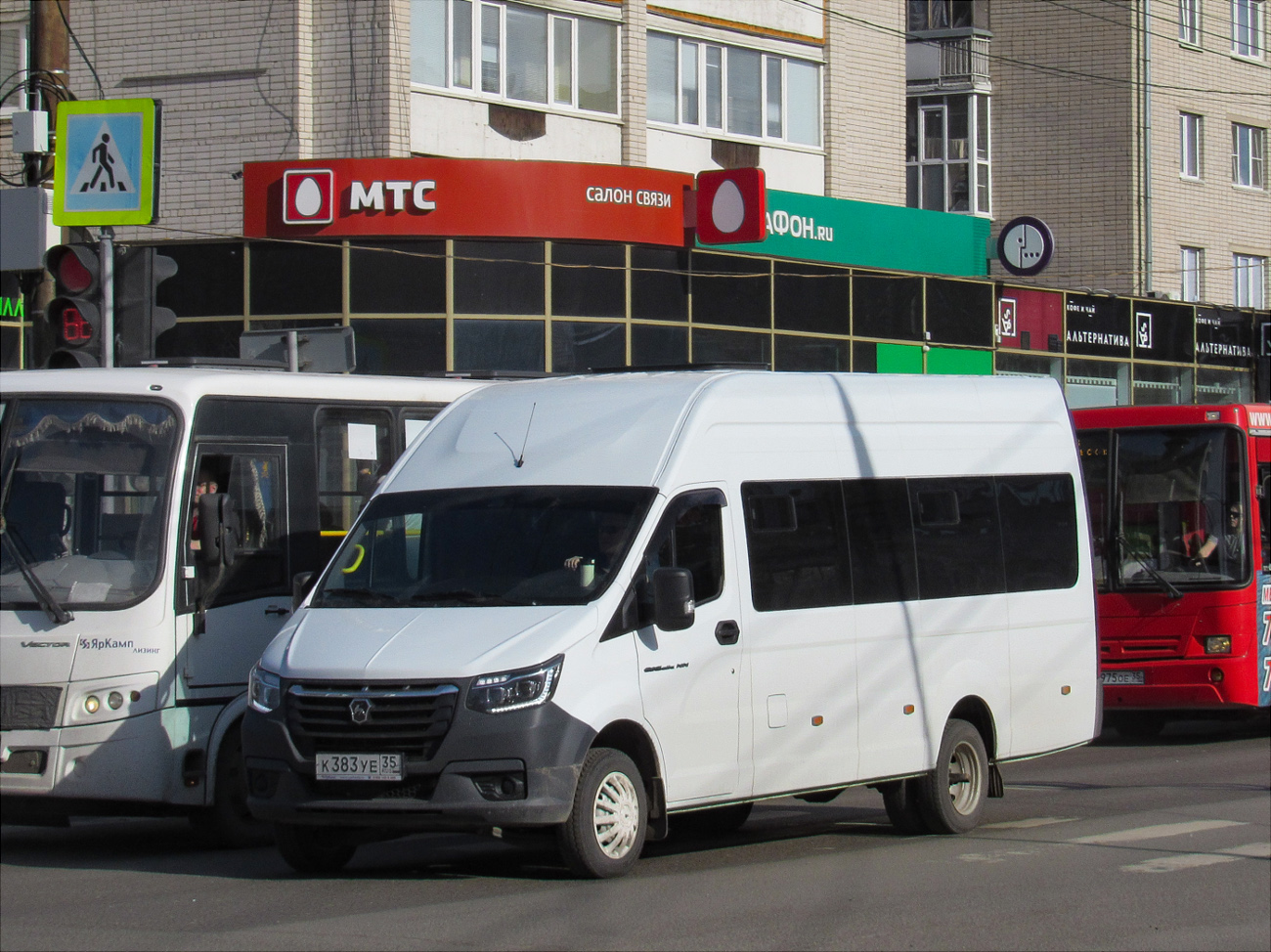 Вологодская область, ПАЗ-320414-05 "Вектор" (1-2) № К 416 ММ 35; Вологодская область, ГАЗ-A65R52 Next № К 383 УЕ 35