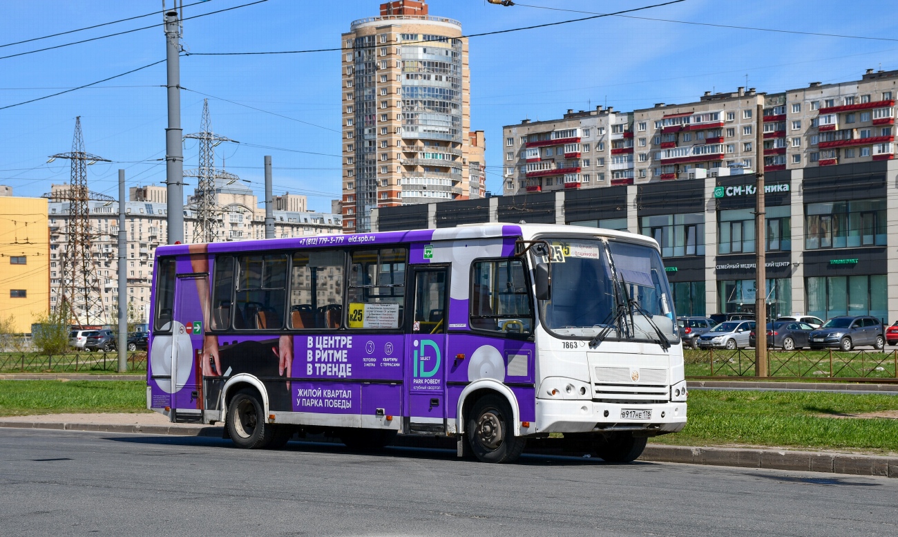 Санкт-Петербург, ПАЗ-320412-05 № 7863