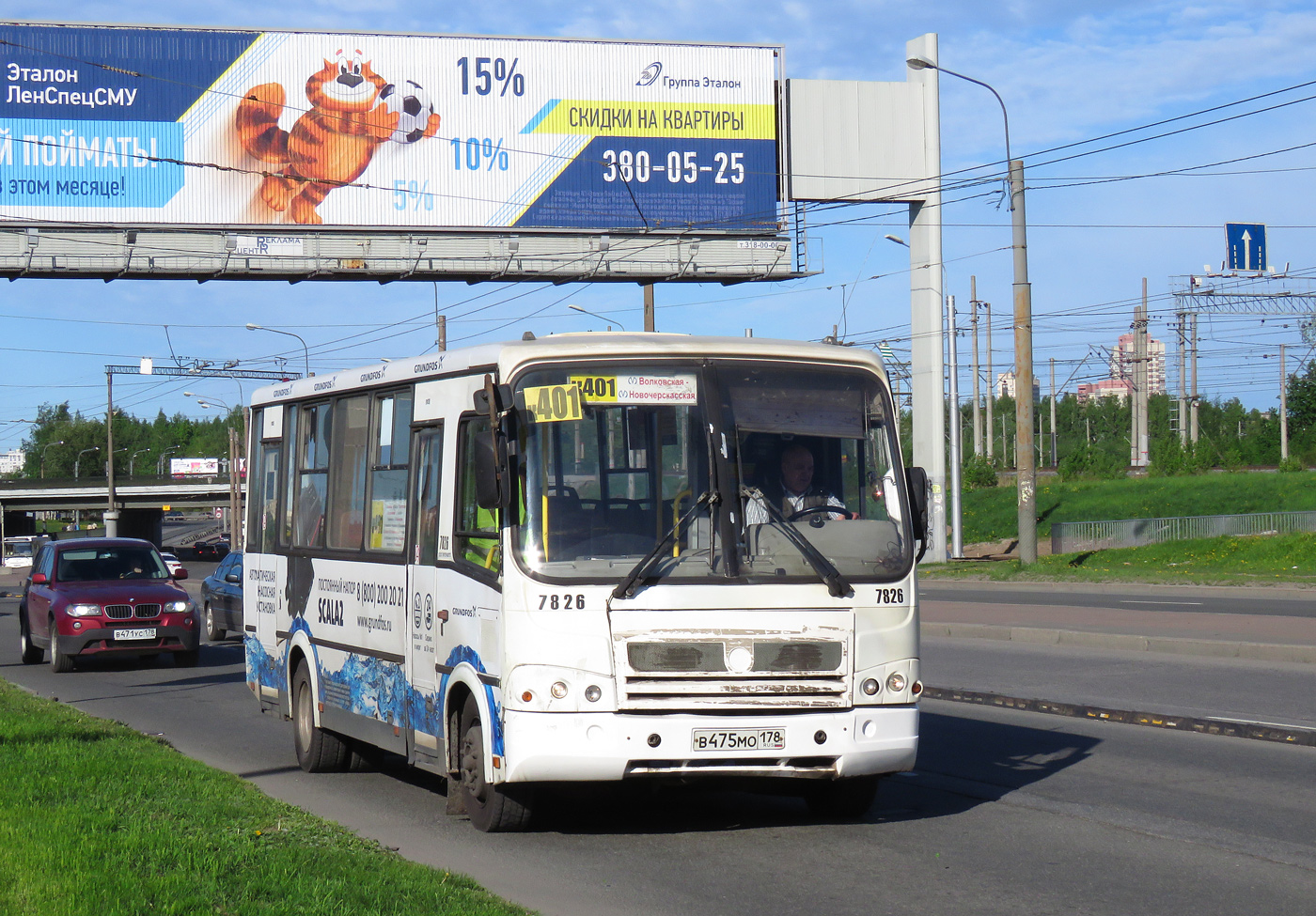 Санкт-Петербург, ПАЗ-320412-05 № 7826