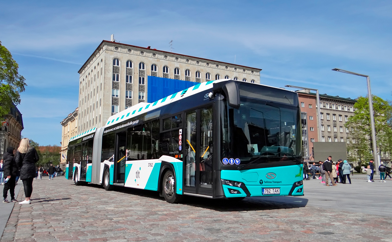 Estonsko, Solaris Urbino IV 18 CNG č. 3762; Estonsko — 100th anniversary of Tallinn bus traffic