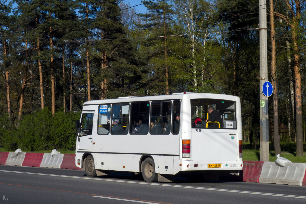 Санкт-Петербург, ПАЗ-320302-11 № 9829