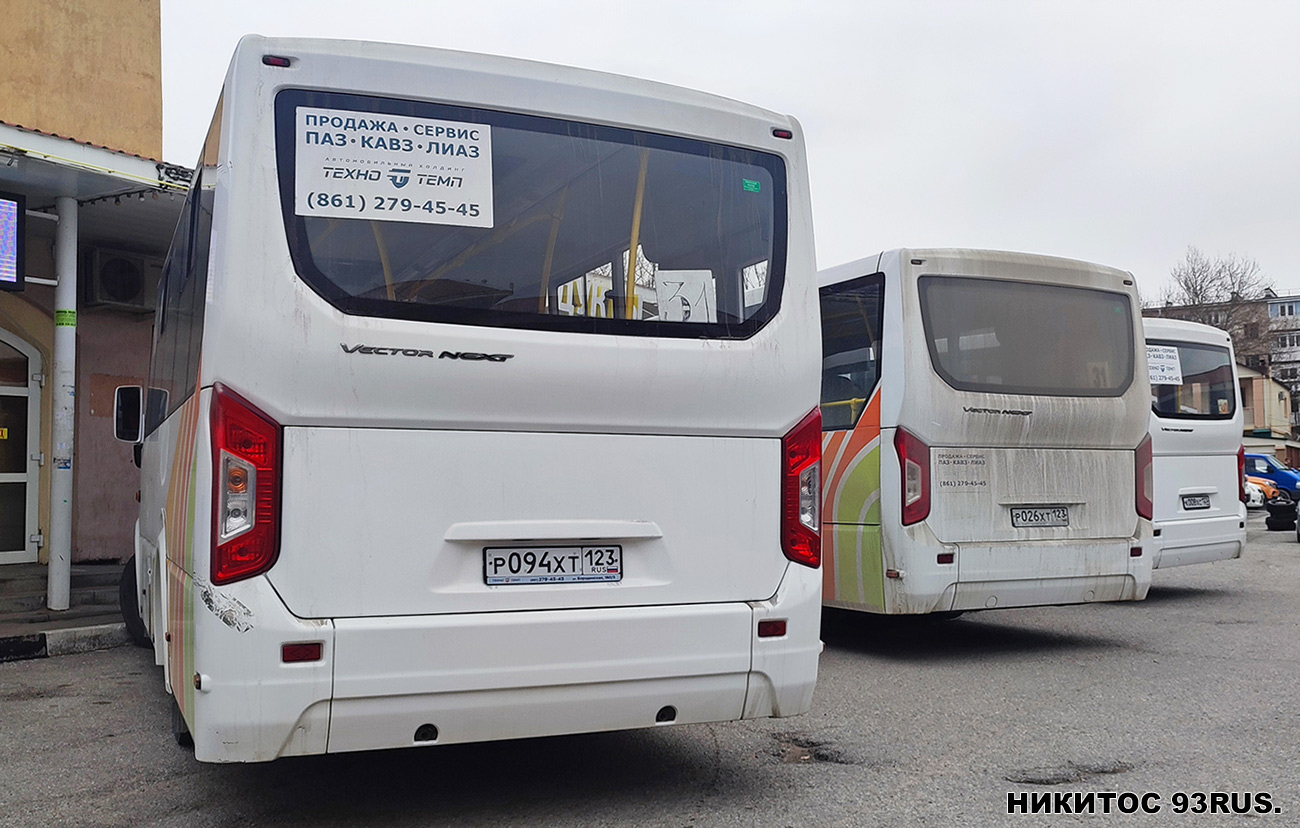 Krasnodar region, PAZ-320435-04 "Vector Next" Nr. Р 094 ХТ 123; Krasnodar region, PAZ-320435-04 "Vector Next" Nr. К 008 ХС 123