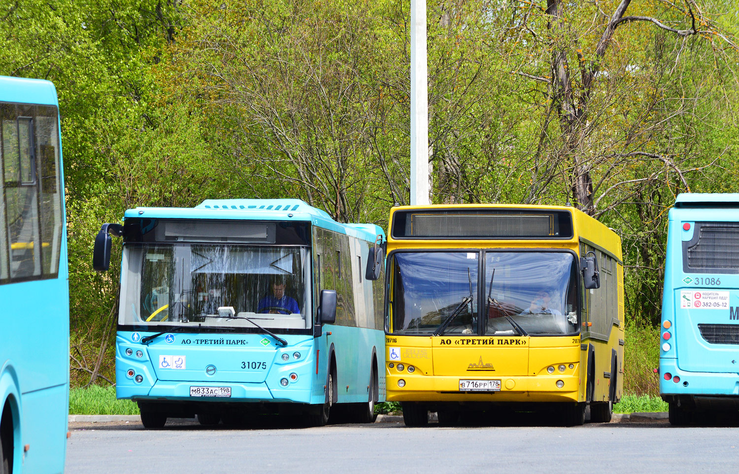 Санкт-Петербург, ЛиАЗ-5292.67 (LNG) № 31075; Санкт-Петербург, МАЗ-103.485 № В 716 РР 178