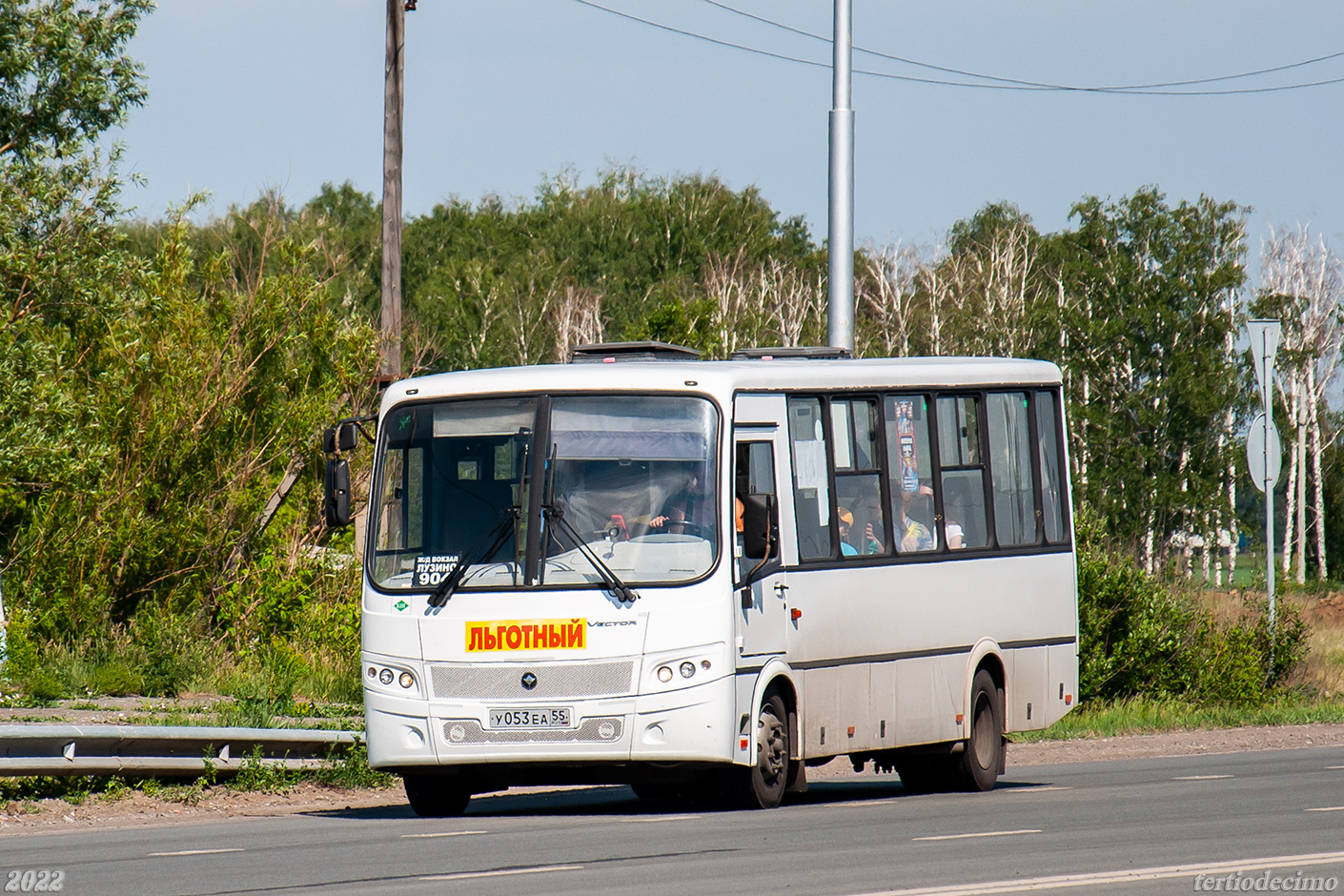 Омская вобласць, ПАЗ-320412-14 "Вектор" № У 053 ЕА 55