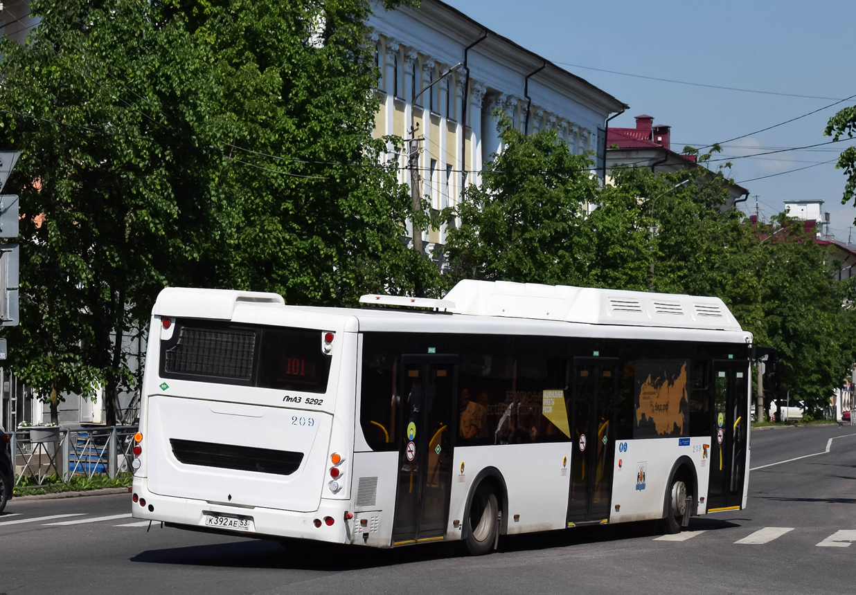 Новгородская область, ЛиАЗ-5292.67 (CNG) № 209