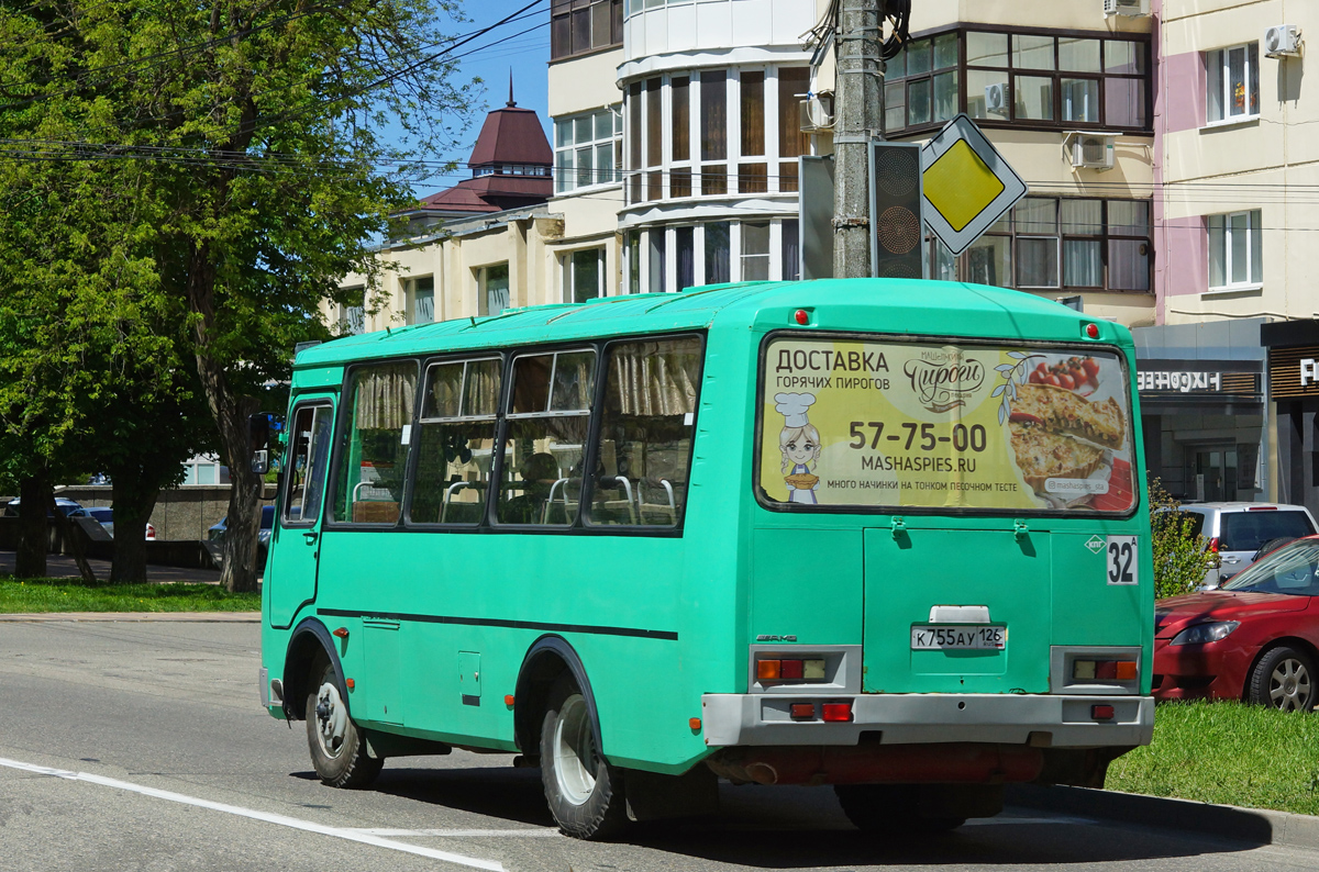 Ставропольский край, ПАЗ-32054 № К 755 АУ 126