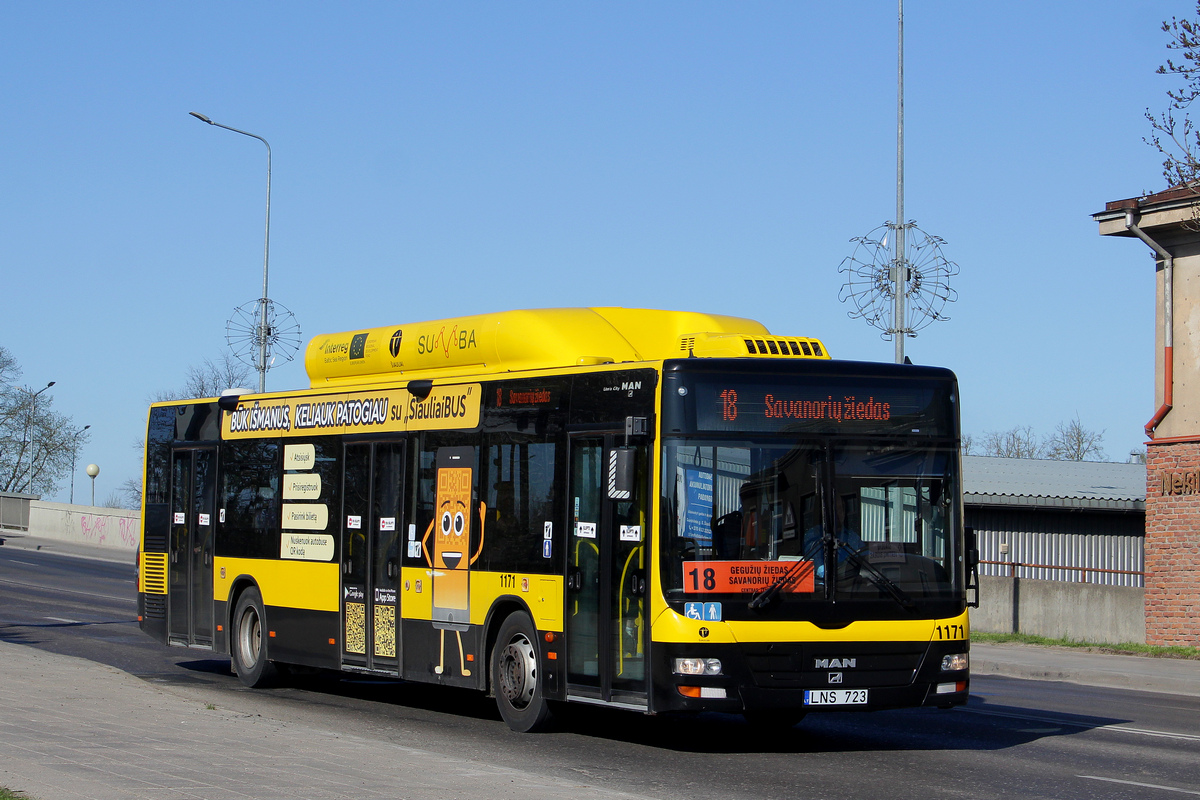 Литва, MAN A21 Lion's City NL243 CNG № 1171