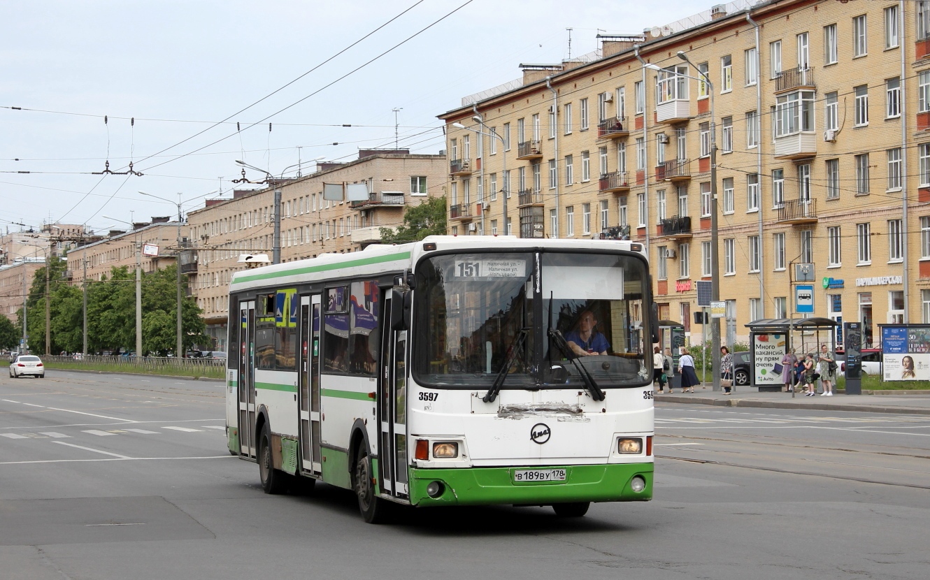 Санкт-Петербург, ЛиАЗ-5293.53 № 3597