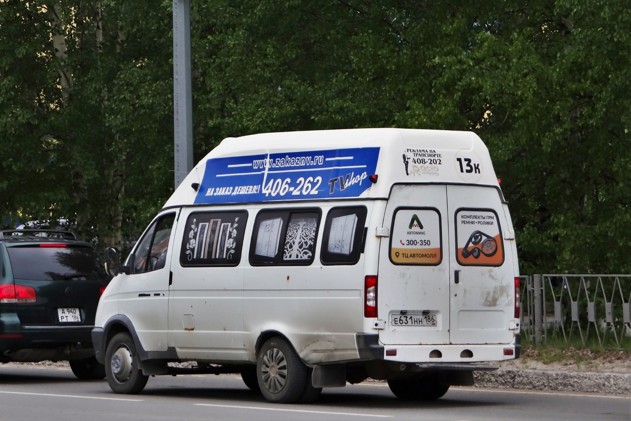 Khanty-Mansi AO, Luidor-225000 (GAZ-3221) Nr. Е 631 НН 186