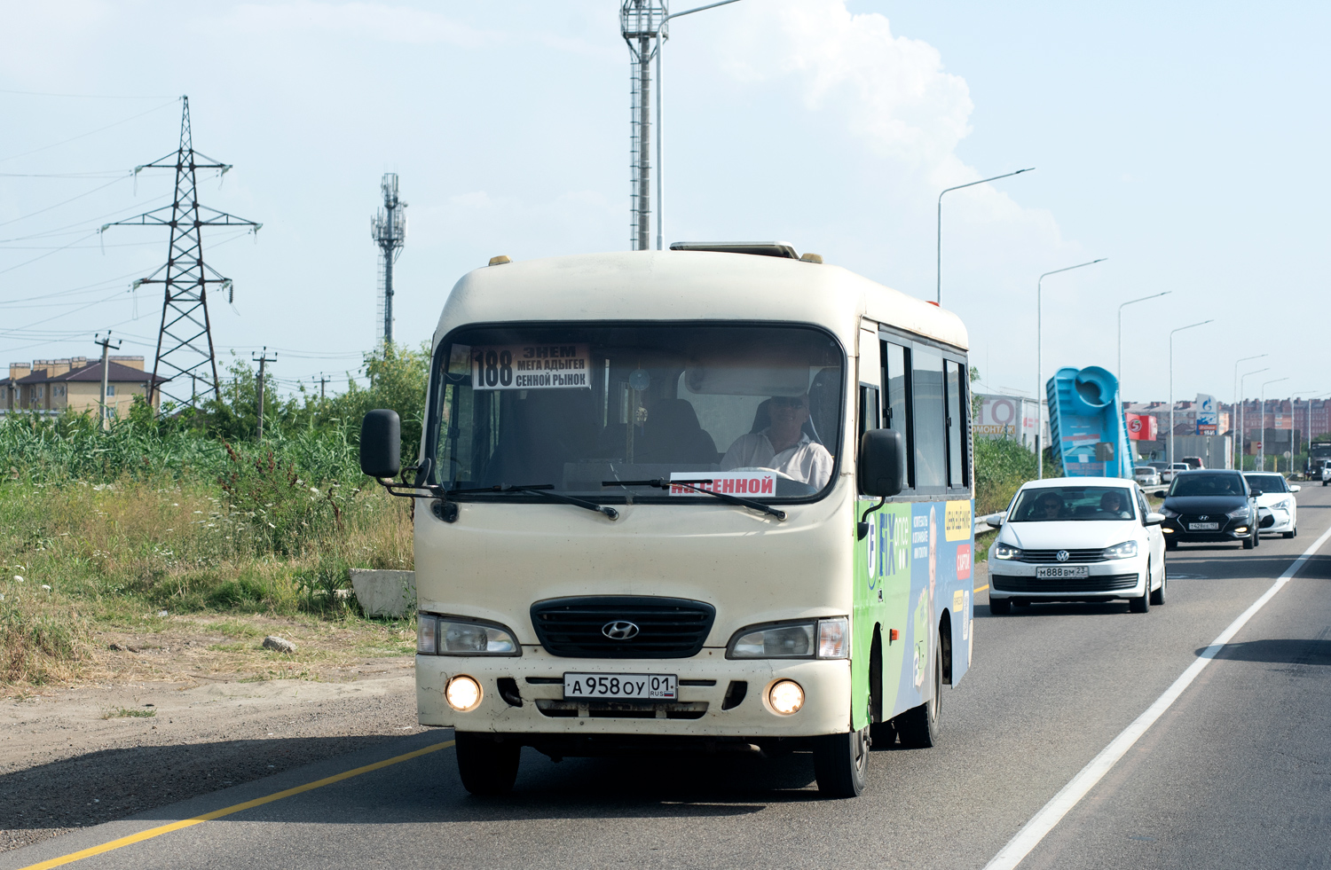 Адыгея, Hyundai County SWB C08 (РЗГА) № А 958 ОУ 01