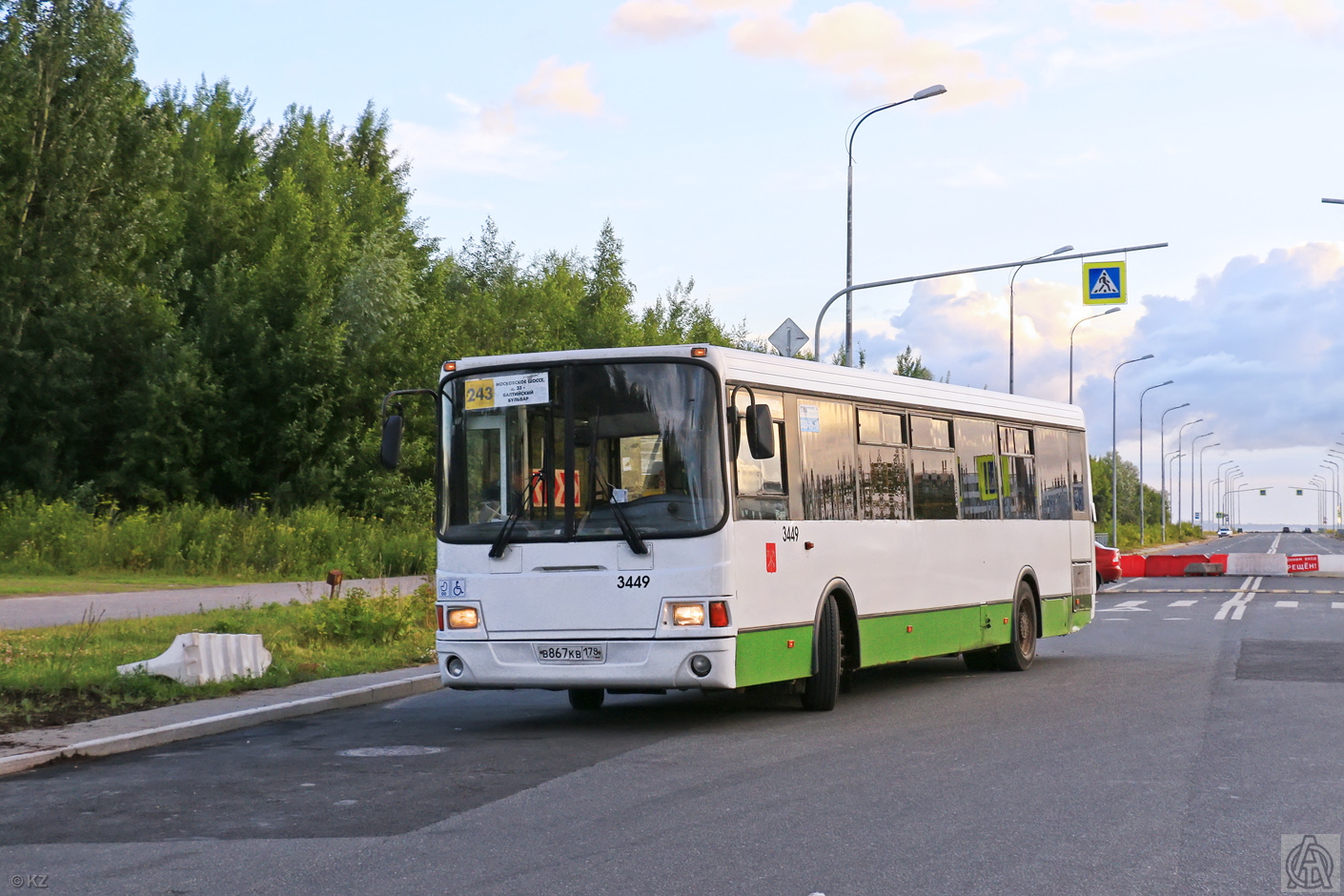 Санкт-Петербург, ЛиАЗ-5293.53 № 3449