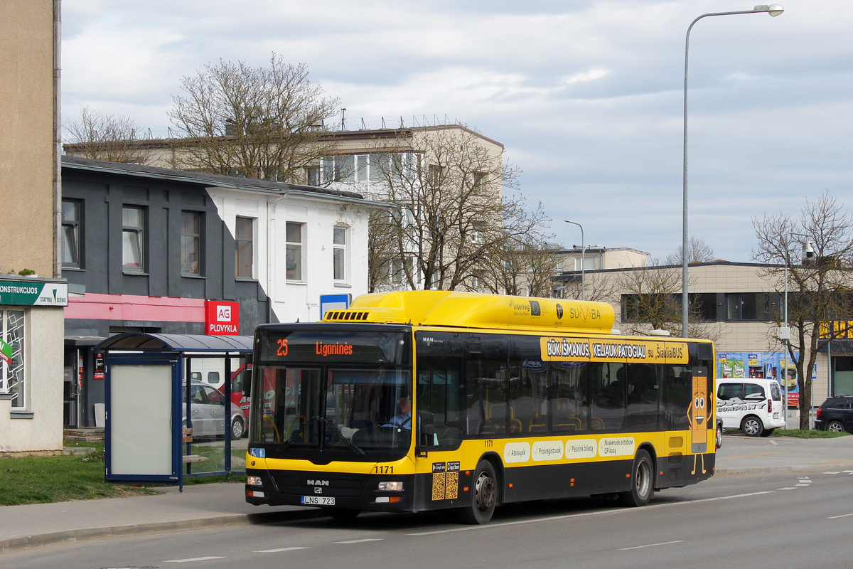 Литва, MAN A21 Lion's City NL243 CNG № 1171