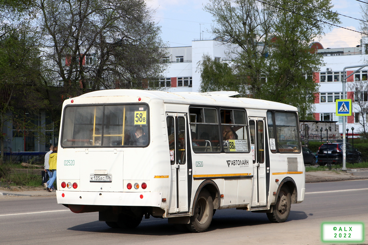 Воронежская область, ПАЗ-32054 № 02520