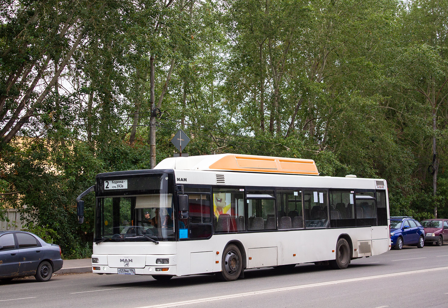 Свердловская область, MAN A20 NÜ313 CNG № О 559 МК 196