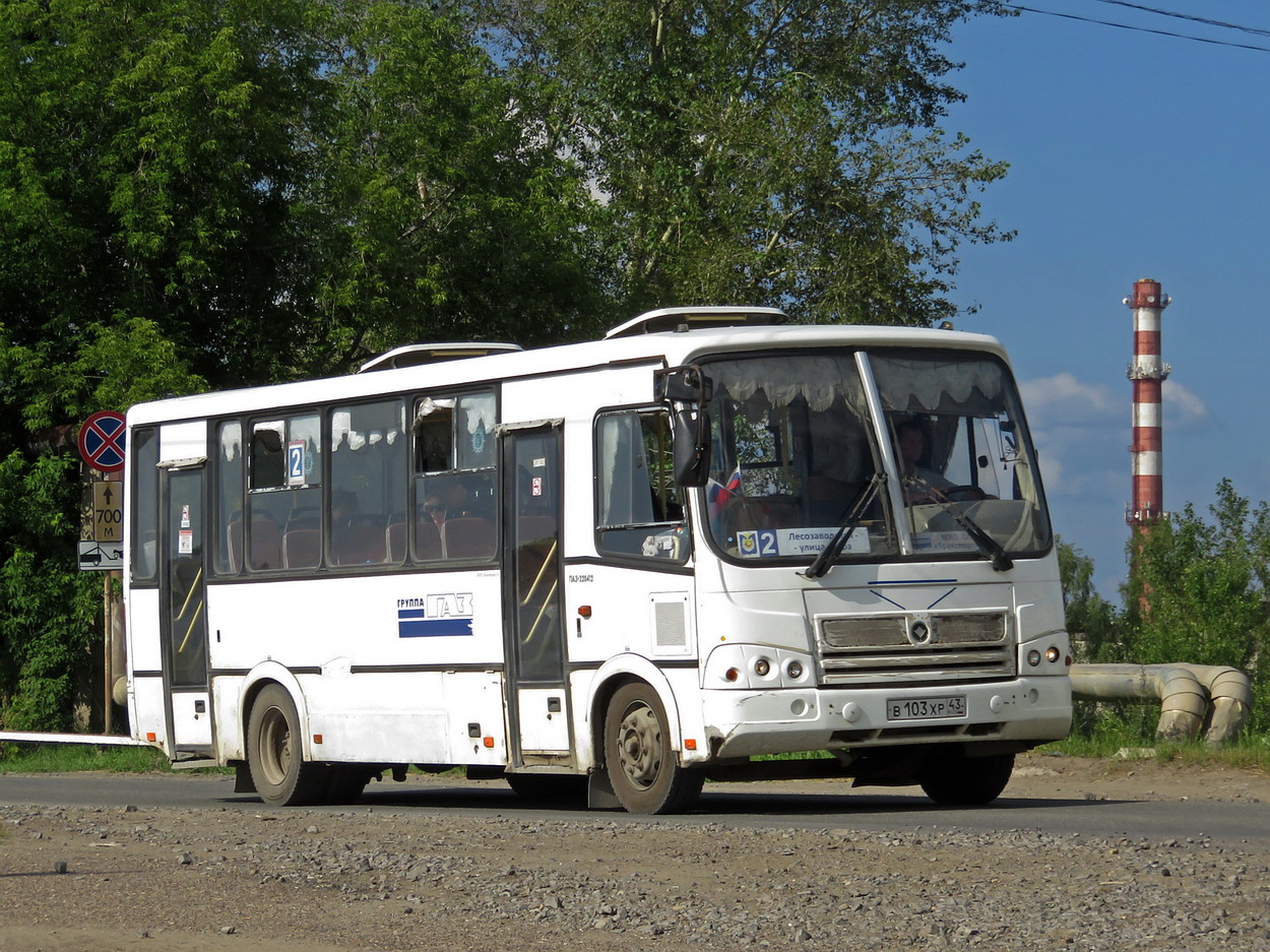 Кировская область, ПАЗ-320412-05 № В 103 ХР 43