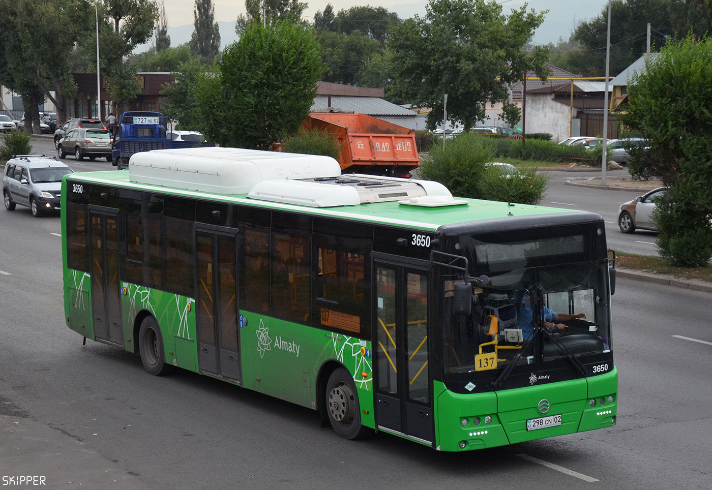 Almaty, Golden Dragon XML6125CN (Hyundai Trans Auto) č. 3650