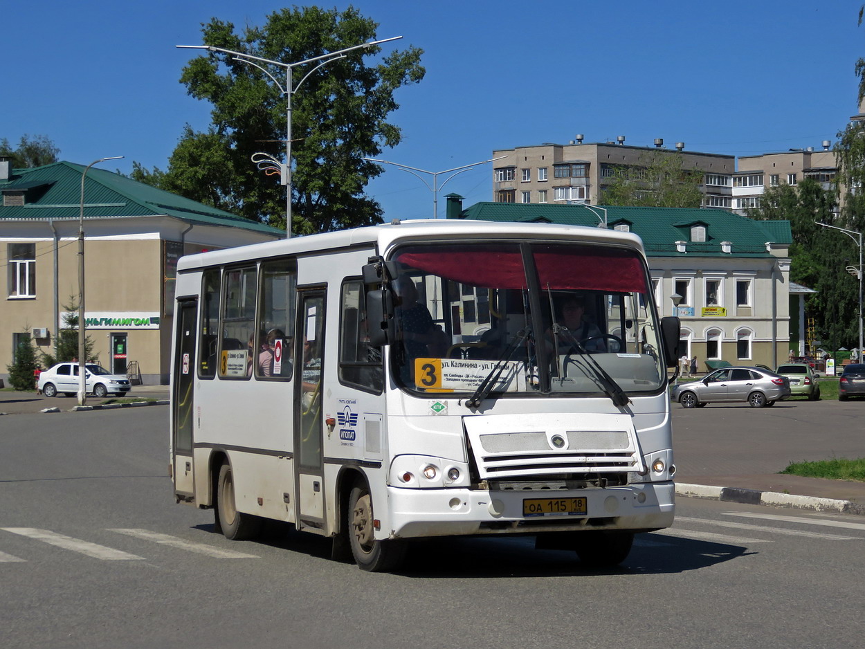 Удмуртия, ПАЗ-320302-11 № ОА 115 18