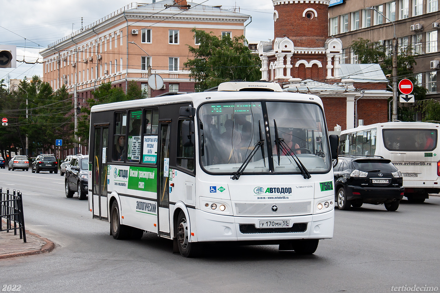 Omsk region, PAZ-320414-14 "Vector" # 7562