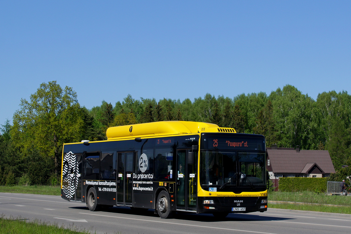 Литва, MAN A21 Lion's City NL243 CNG № 1167