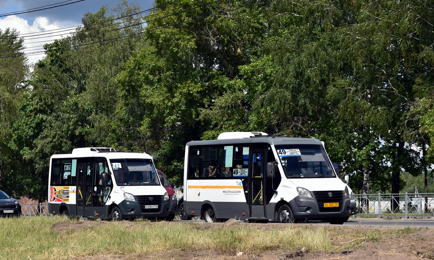 Московская область, ГАЗ-A64R42 Next № 107037; Московская область, Луидор-2250DS (ГАЗ Next) № 107128