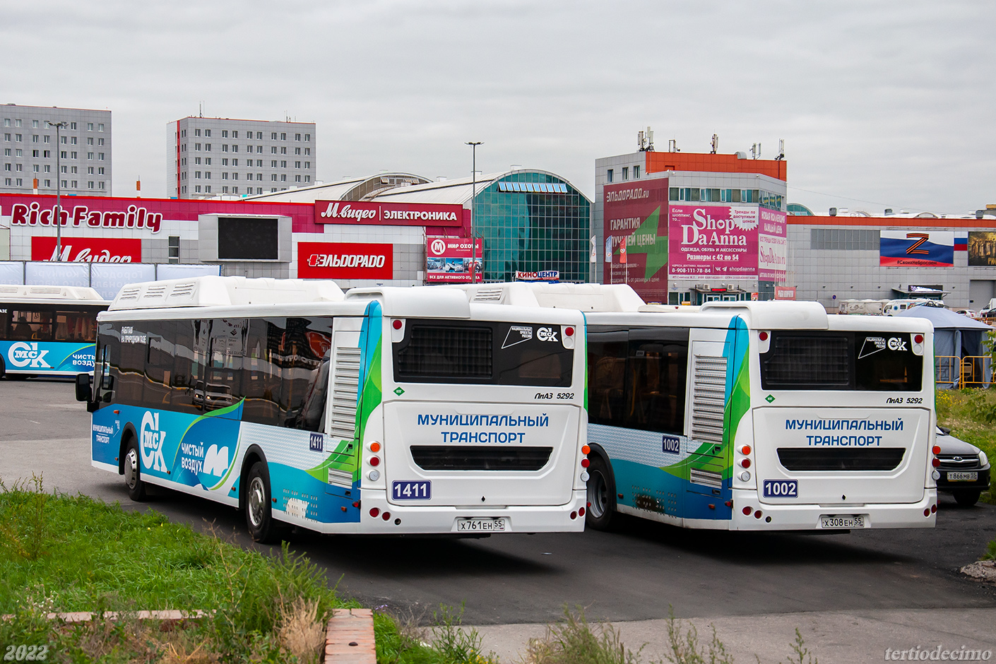 Omsk region, LiAZ-5292.67 (CNG) # 1411; Omsk region — 19.08.2022 — XXIII City competition of professional skills of bus drivers