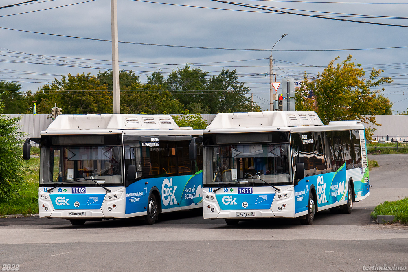 Omsk region, LiAZ-5292.67 (CNG) Nr. 1411; Omsk region — 19.08.2022 — XXIII City competition of professional skills of bus drivers