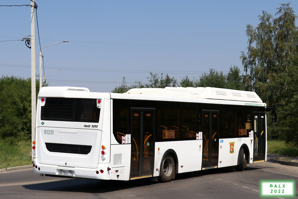 Воронежская область, ЛиАЗ-5292.67 (CNG) № 01231