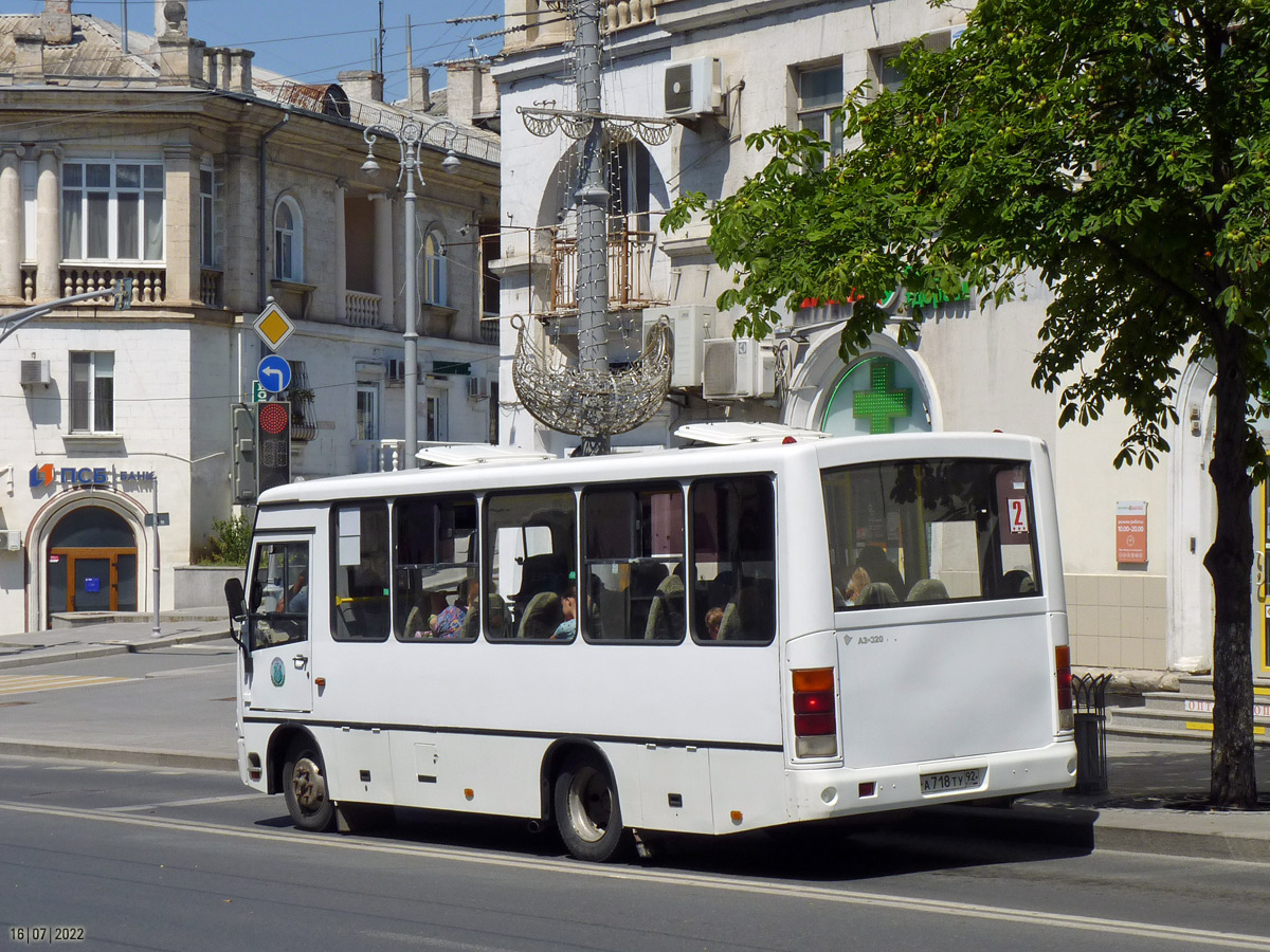 Севастополь, ПАЗ-320402-05 № А 718 ТУ 92