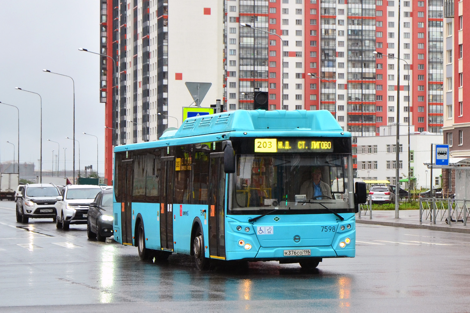 Petrohrad, LiAZ-5292.67 (CNG) č. 7598